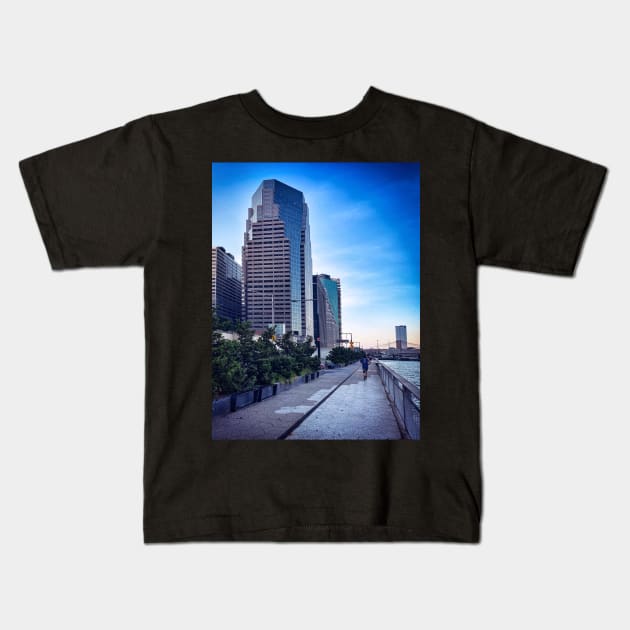 Financial District & Skyscrapers, Manhattan, New York Kids T-Shirt by eleonoraingrid